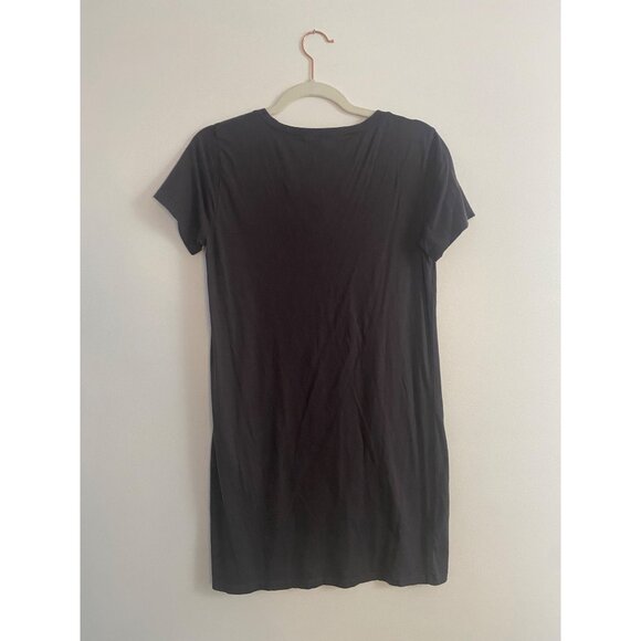 Michael Stars Women’s Charcoal V-Neck Mini Dress Size XS Cotton & Modal - Picture 4 of 4